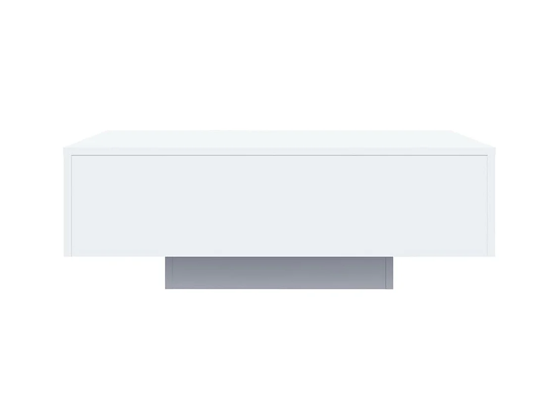 Table basse avec lumières LED blanc 85x55x31 cm