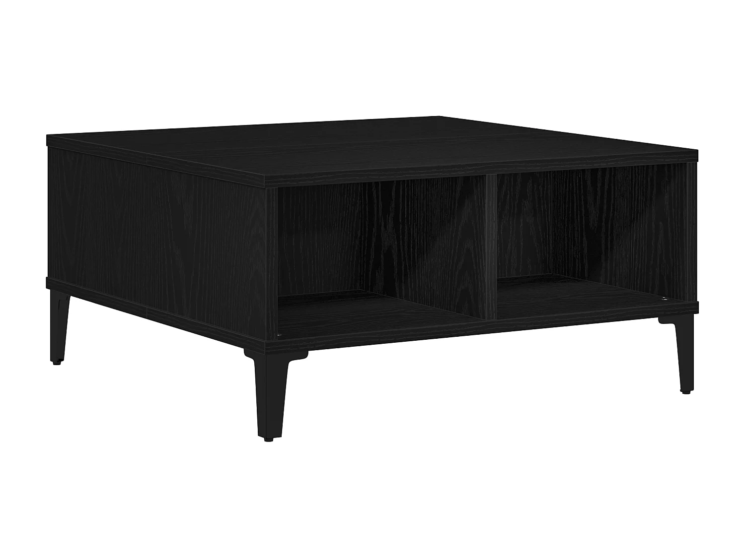 Table Basse Chêne Noir 60x60x30 cm Bois D'ingénierie