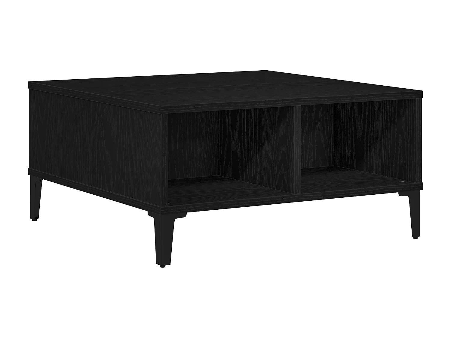 Table Basse Chêne Noir 60x60x30 cm Bois D'ingénierie