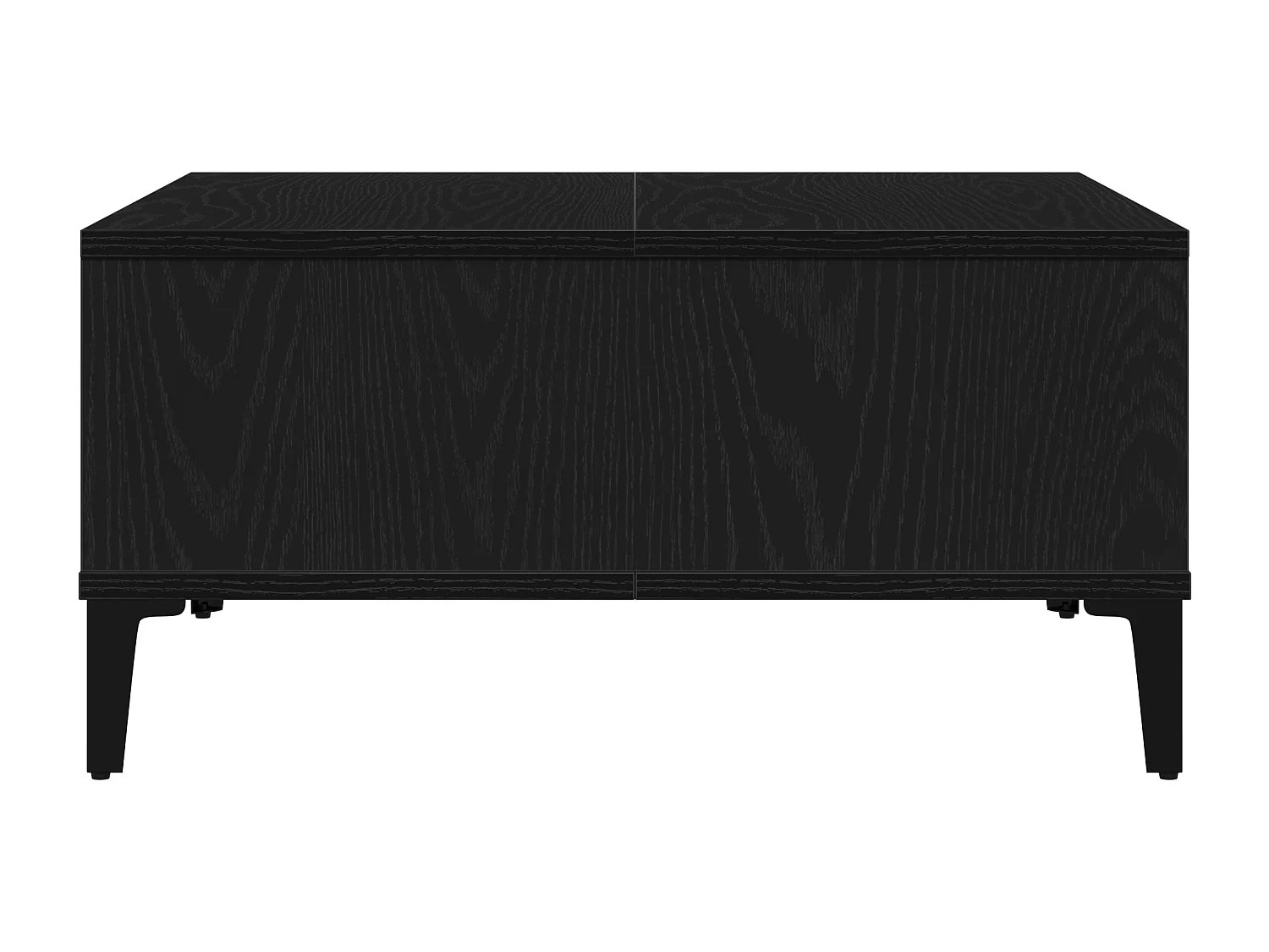 Table Basse Chêne Noir 60x60x30 cm Bois D'ingénierie