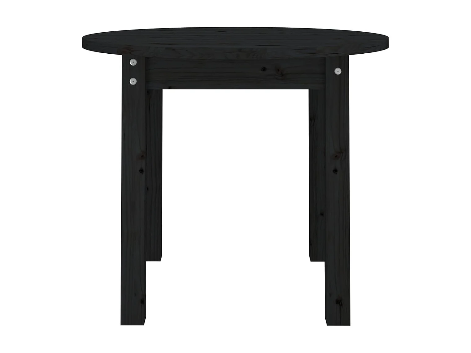 Table basse Noir Ø 55x45 cm Bois massif de pin