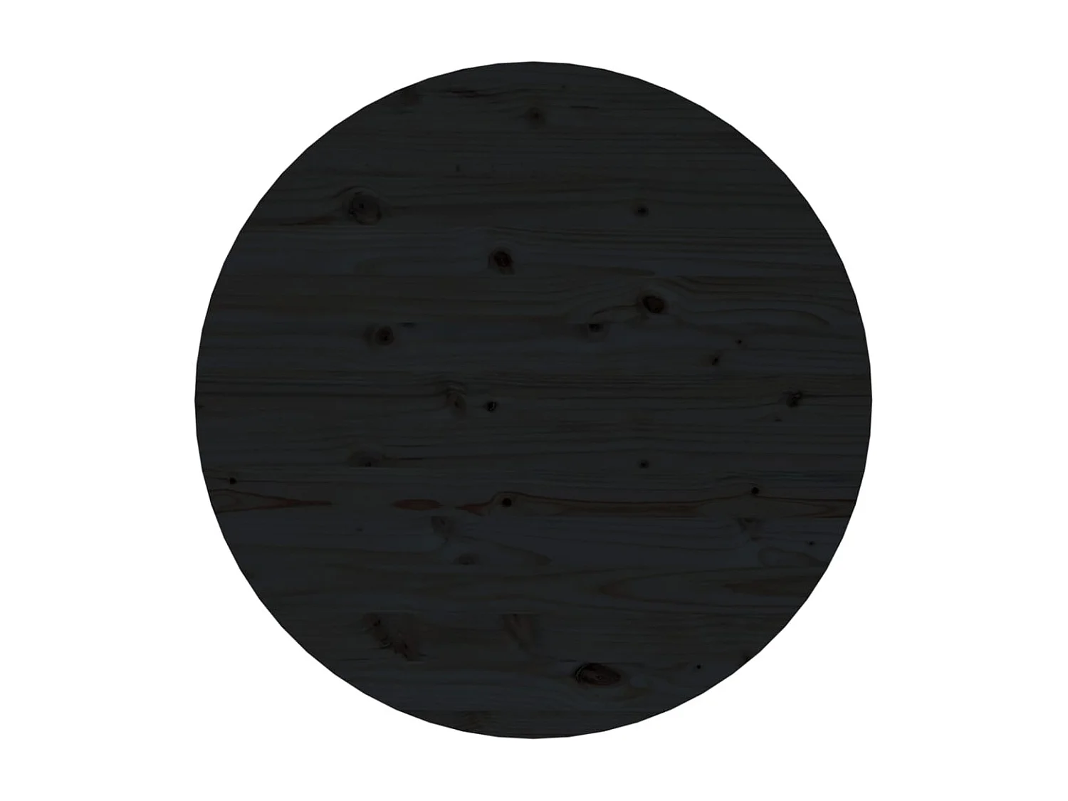 Table basse Noir Ø 55x45 cm Bois massif de pin