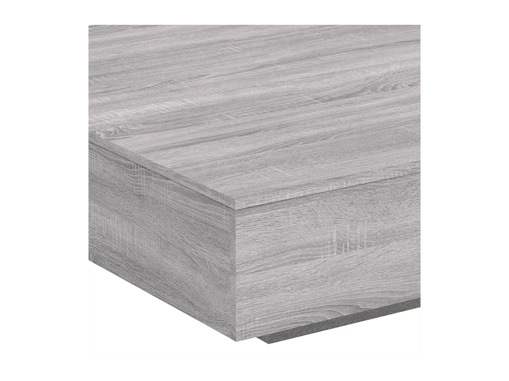 Table basse sonoma gris 100x100x31 cm bois d'ingénierie