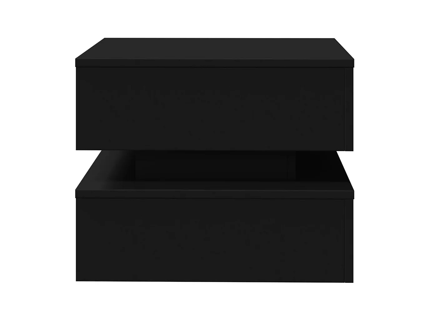 Table basse avec lumières LED noir 50x50x40 cm