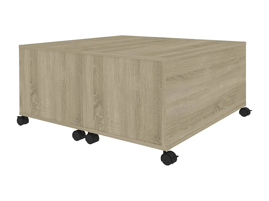 Tavolino da caffè in rovere Sonoma 75x75x38 cm in legno ingegnerizzato