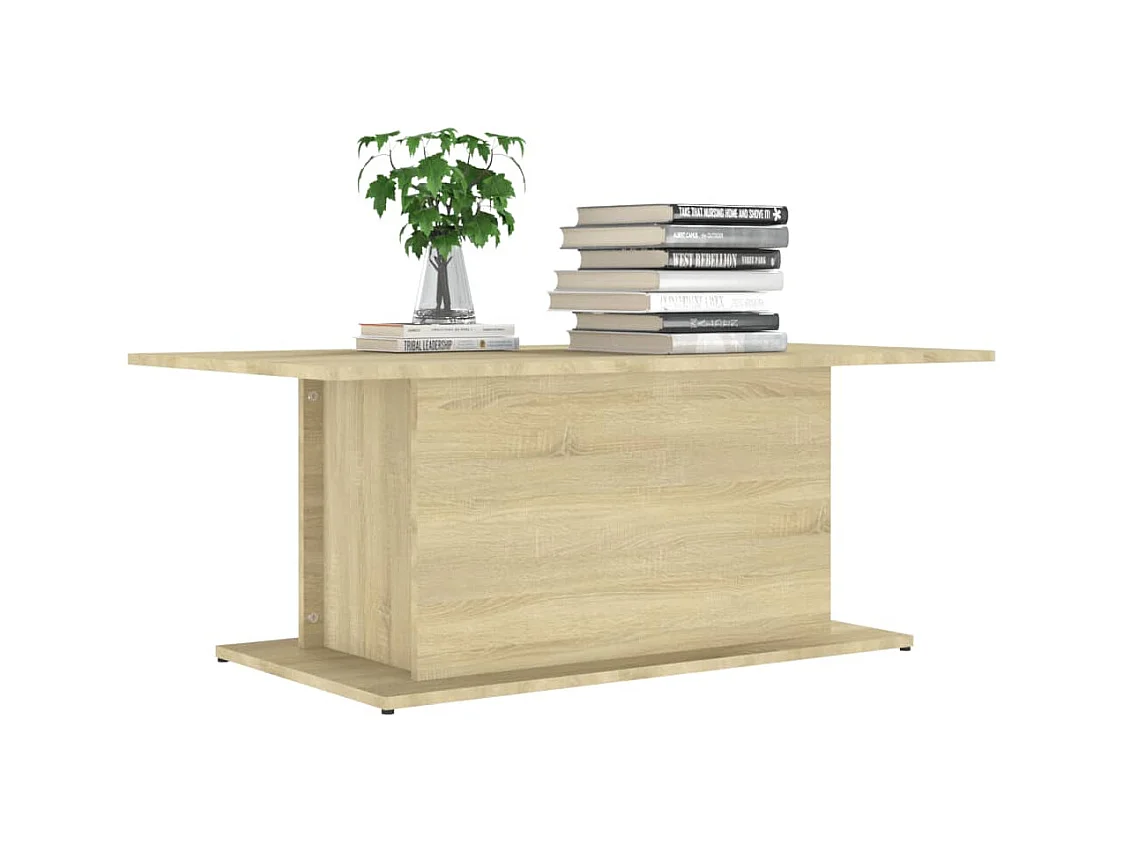 Tavolino da caffè in rovere Sonoma 102x55,5x40 cm in legno ingegnerizzato