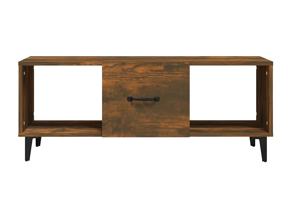 Tavolino da caffè in rovere affumicato 102x50x40 cm in legno ingegnerizzato