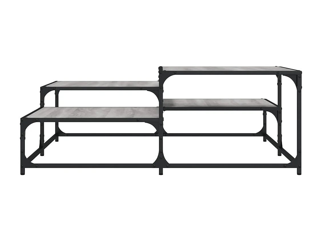 Tavolino Sonoma grigio 107x107x40 cm in legno ingegnerizzato