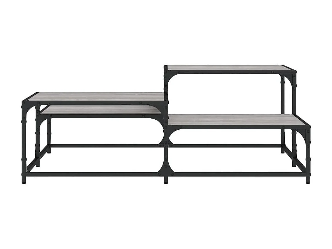 Tavolino Sonoma grigio 107x107x40 cm in legno ingegnerizzato