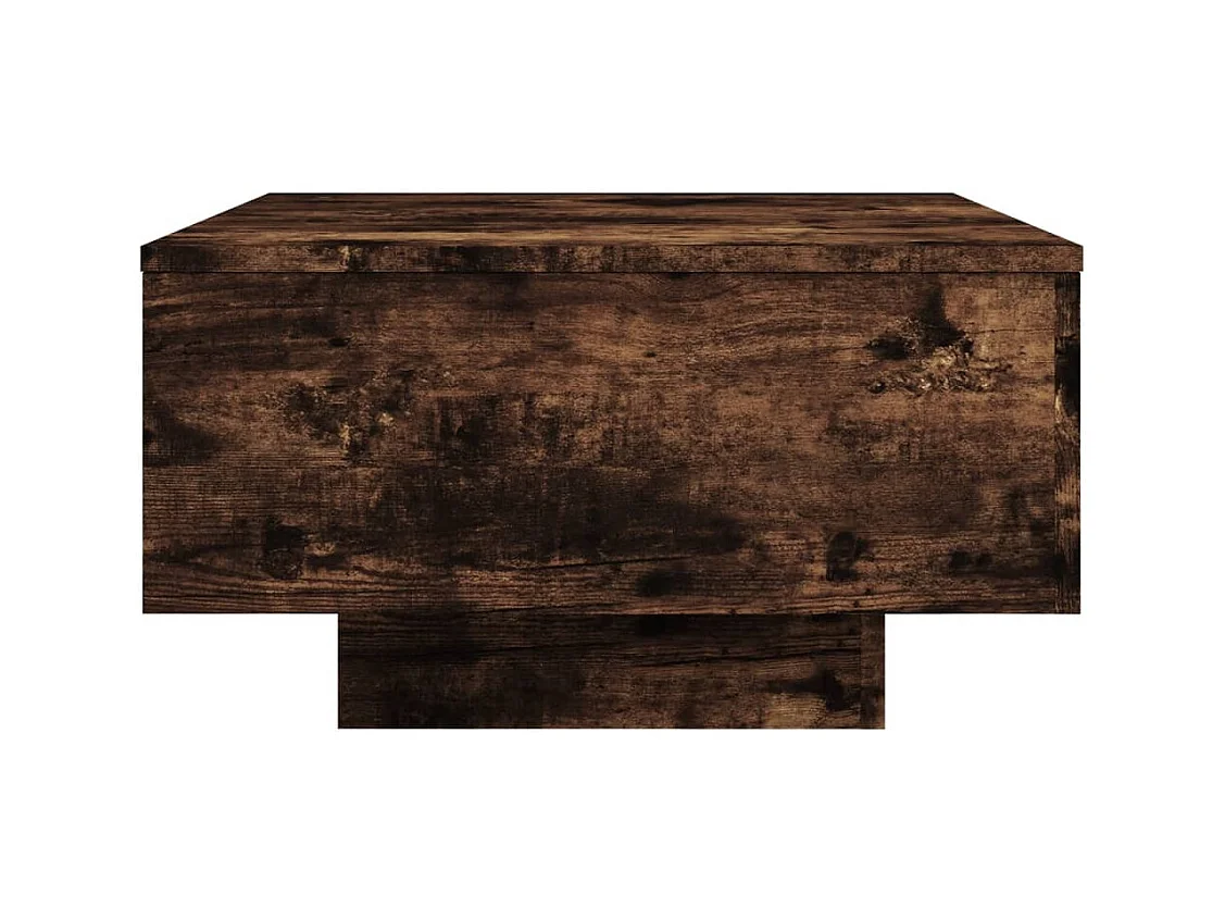 Table basse chêne fumé 55x55x31 cm bois d'ingénierie