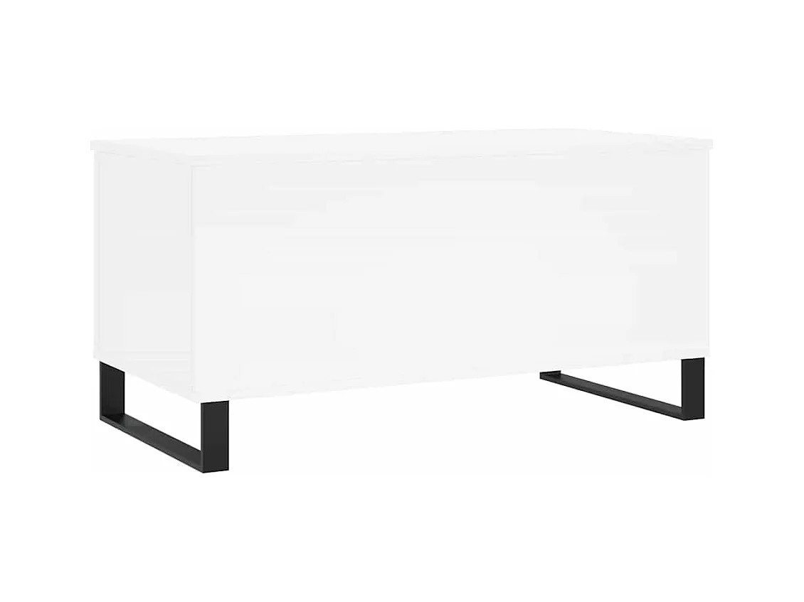 Table basse Blanc 90x44,5x45 cm Bois d'ingénierie