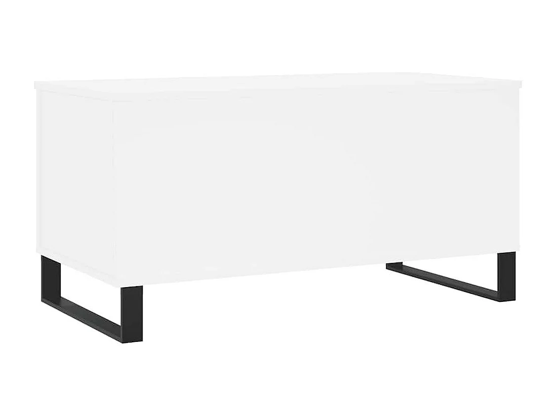 Table basse Blanc 90x44,5x45 cm Bois d'ingénierie