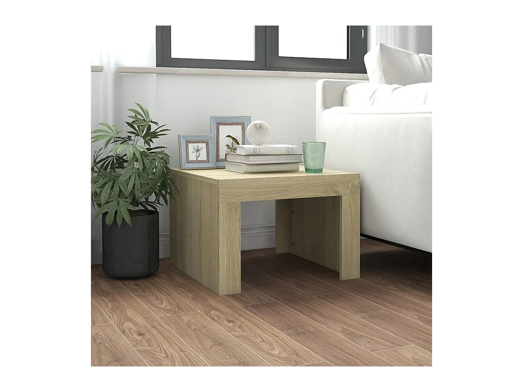 Table basse Chêne sonoma 50x50x35 cm Bois d'ingénierie