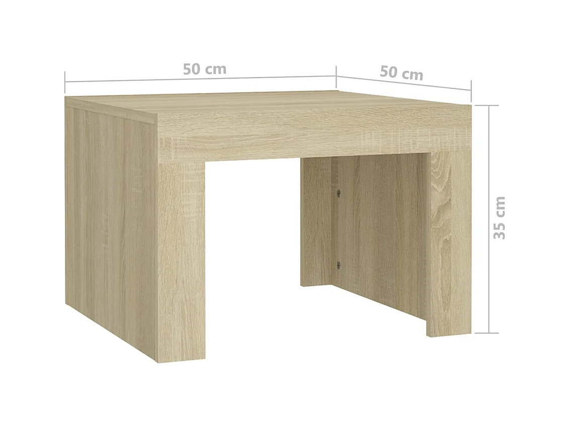 Table basse Chêne sonoma 50x50x35 cm Bois d'ingénierie