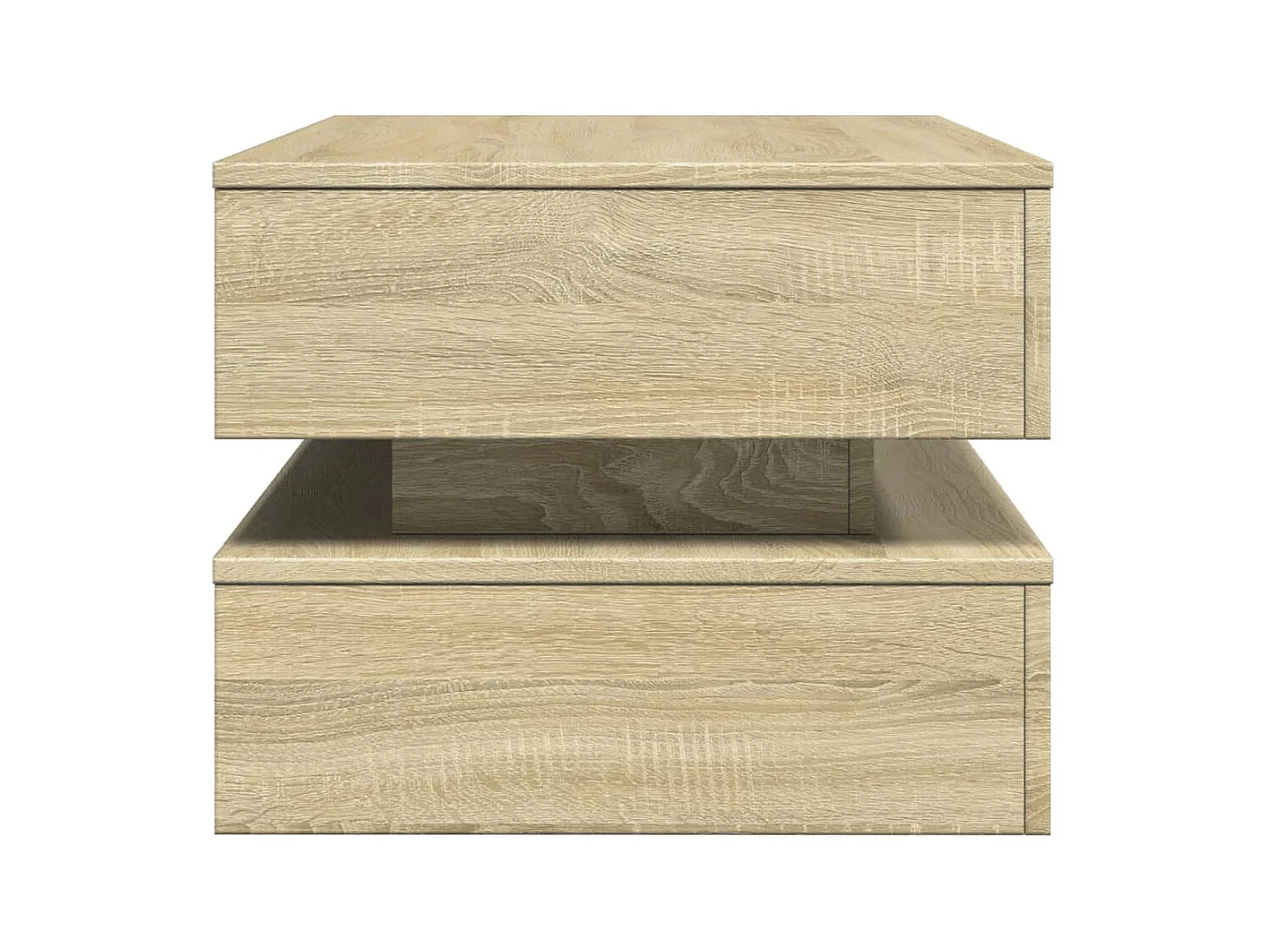 Table basse avec lumières LED chêne sonoma 90x50x40 cm