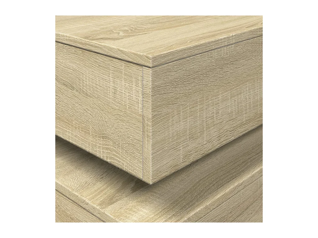 Table basse avec lumières LED chêne sonoma 90x50x40 cm