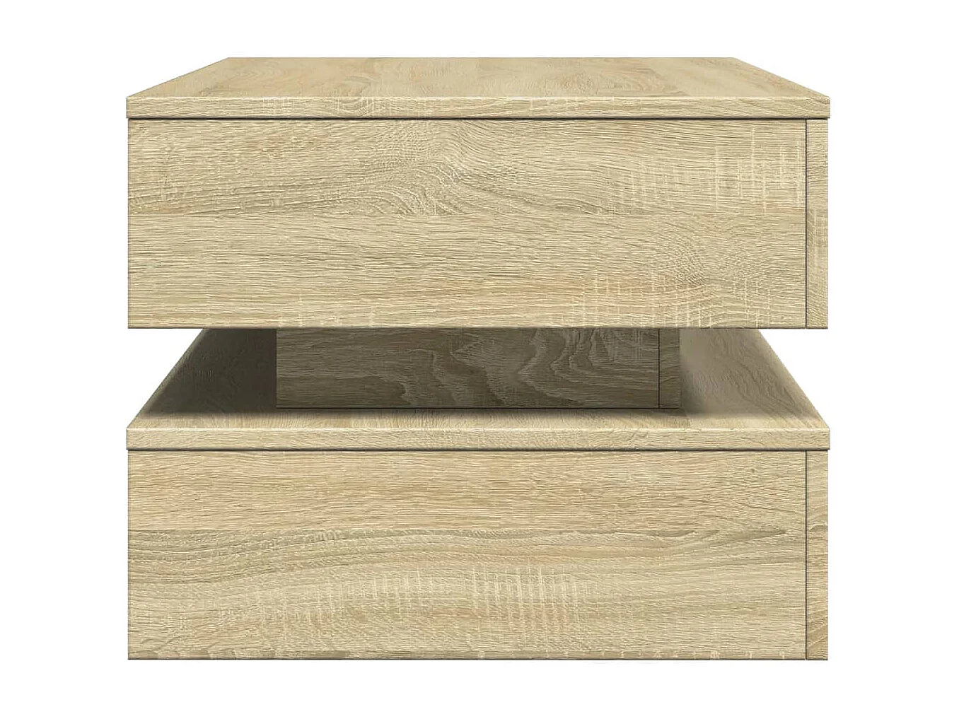 Mesa de centro con luces LED roble Sonoma 90x50x40 cm