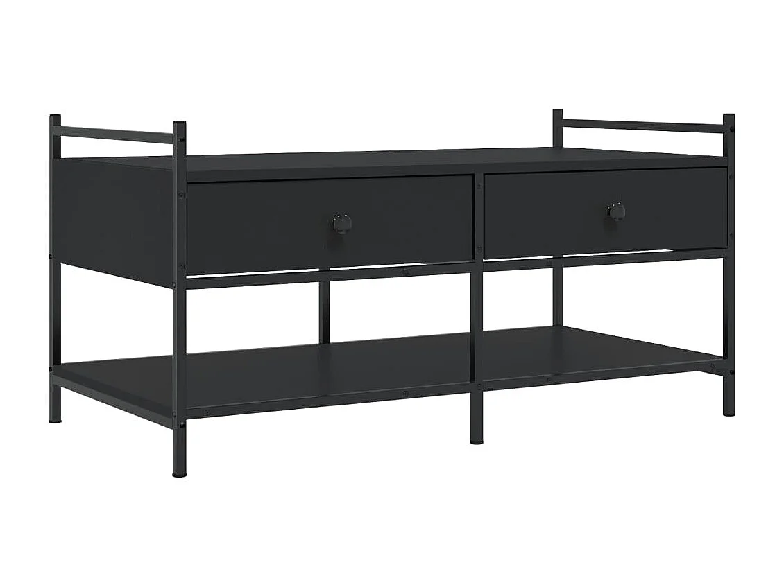 Table basse noir 99x50x50 cm bois d'ingénierie