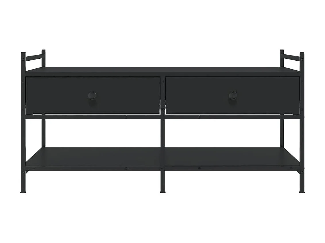 Table basse noir 99x50x50 cm bois d'ingénierie