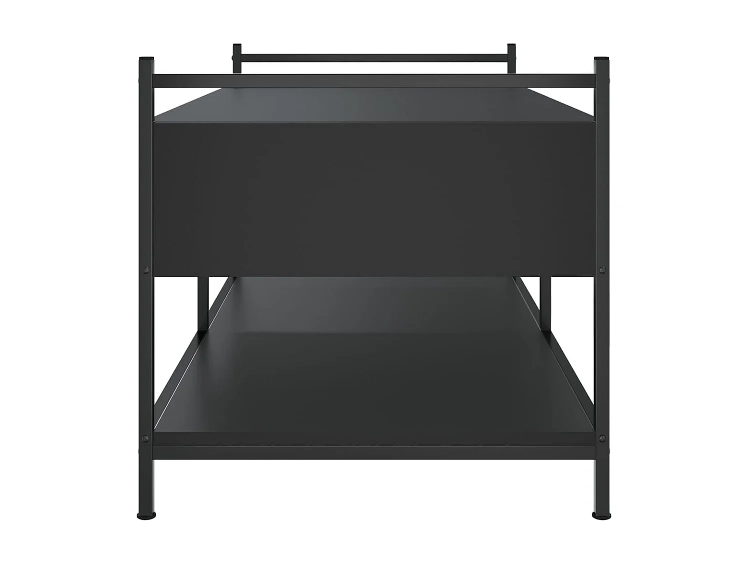 Table basse noir 99x50x50 cm bois d'ingénierie