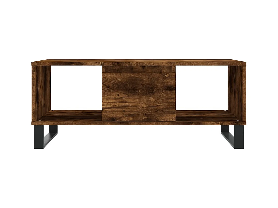 Table basse Chêne fumé 90x50x36,5 cm Bois d'ingénierie
