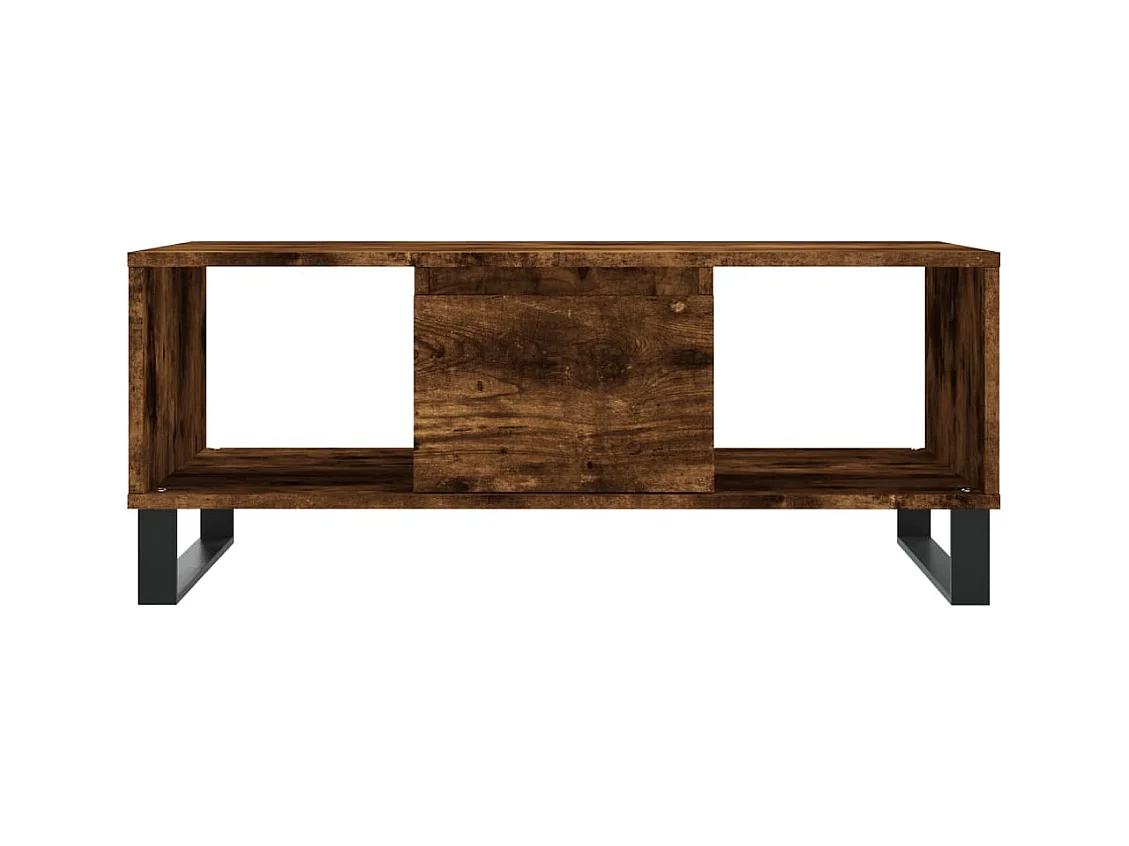 Table basse Chêne fumé 90x50x36,5 cm Bois d'ingénierie