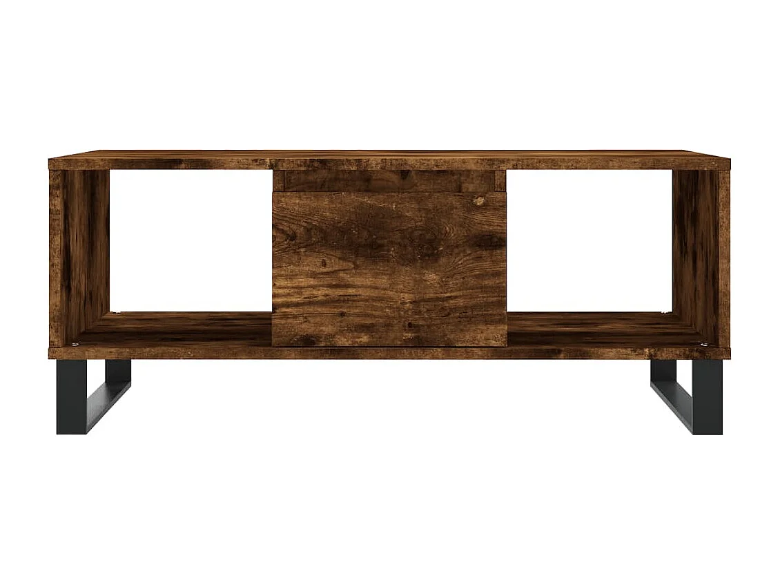 Table basse Chêne fumé 90x50x36,5 cm Bois d'ingénierie