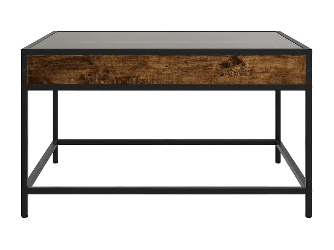 Table basse avec LED infini chêne fumé 70x50x41 cm