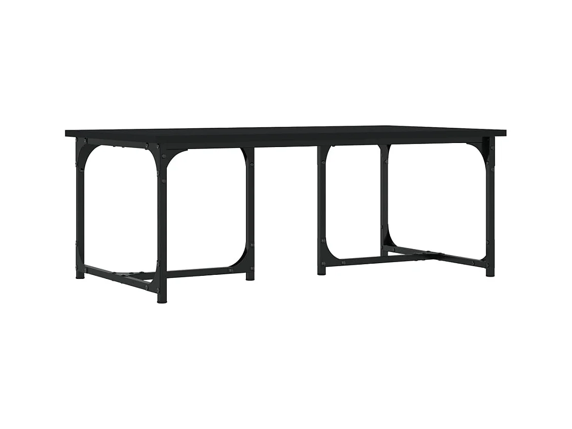 Table basse Noir 90x50x35 cm Bois d'ingénierie