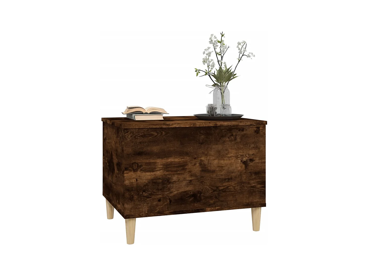 Table basse Chêne fumé 60x44,5x45 cm Bois d'ingénierie