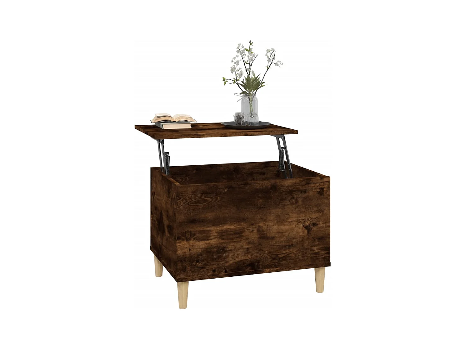 Table basse Chêne fumé 60x44,5x45 cm Bois d'ingénierie