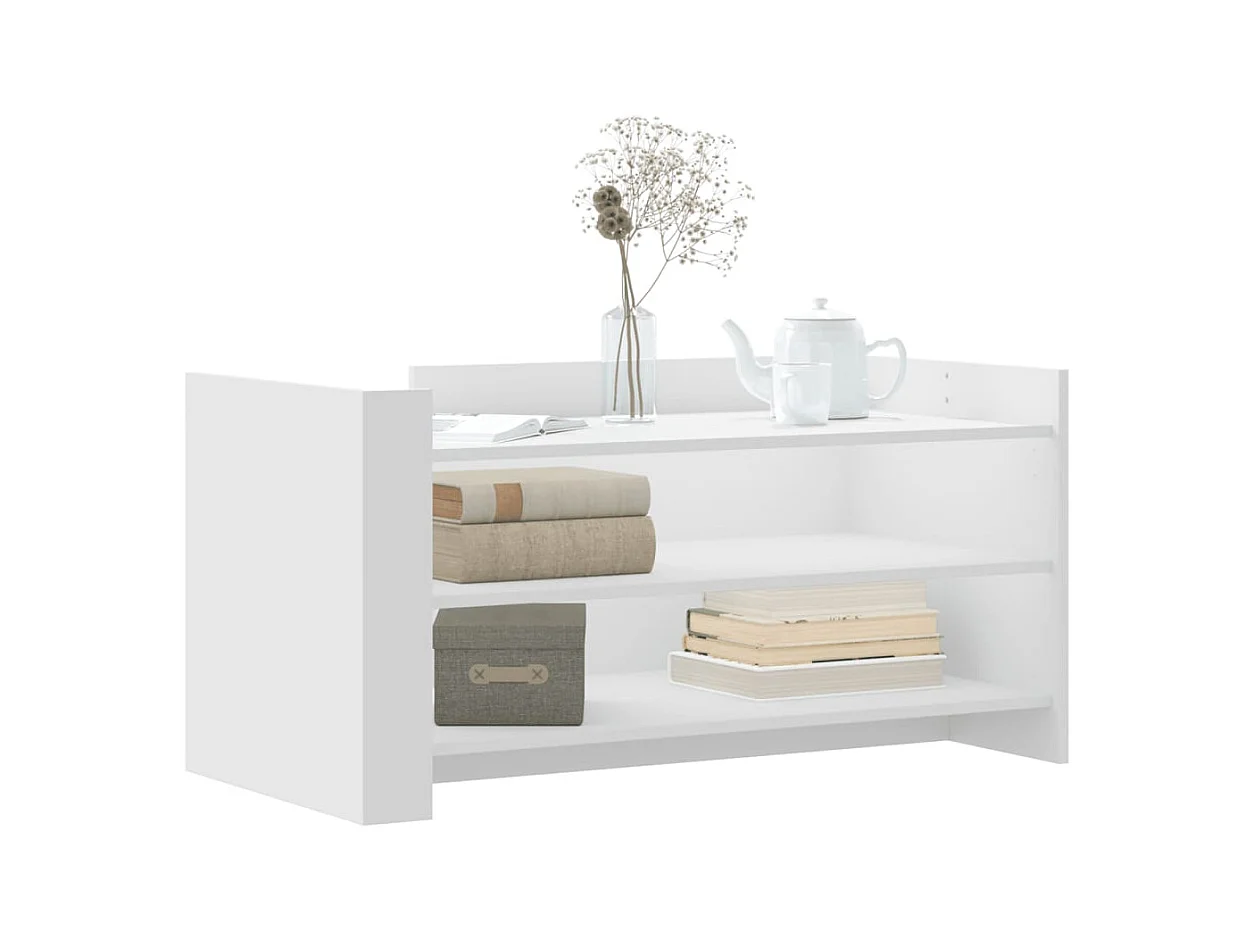 Table basse blanc 100x50x50 cm bois d'ingénierie