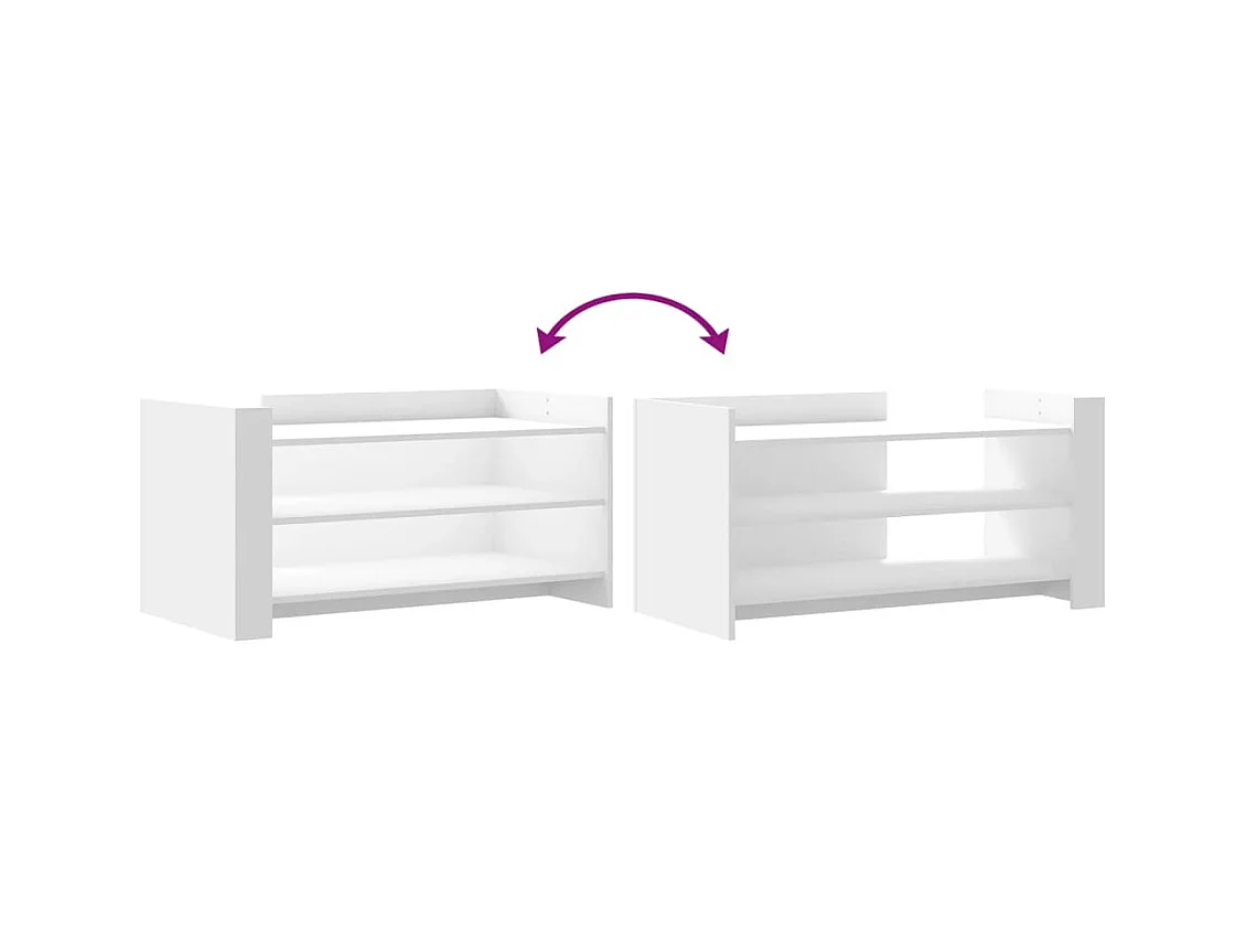 Table basse blanc 100x50x50 cm bois d'ingénierie