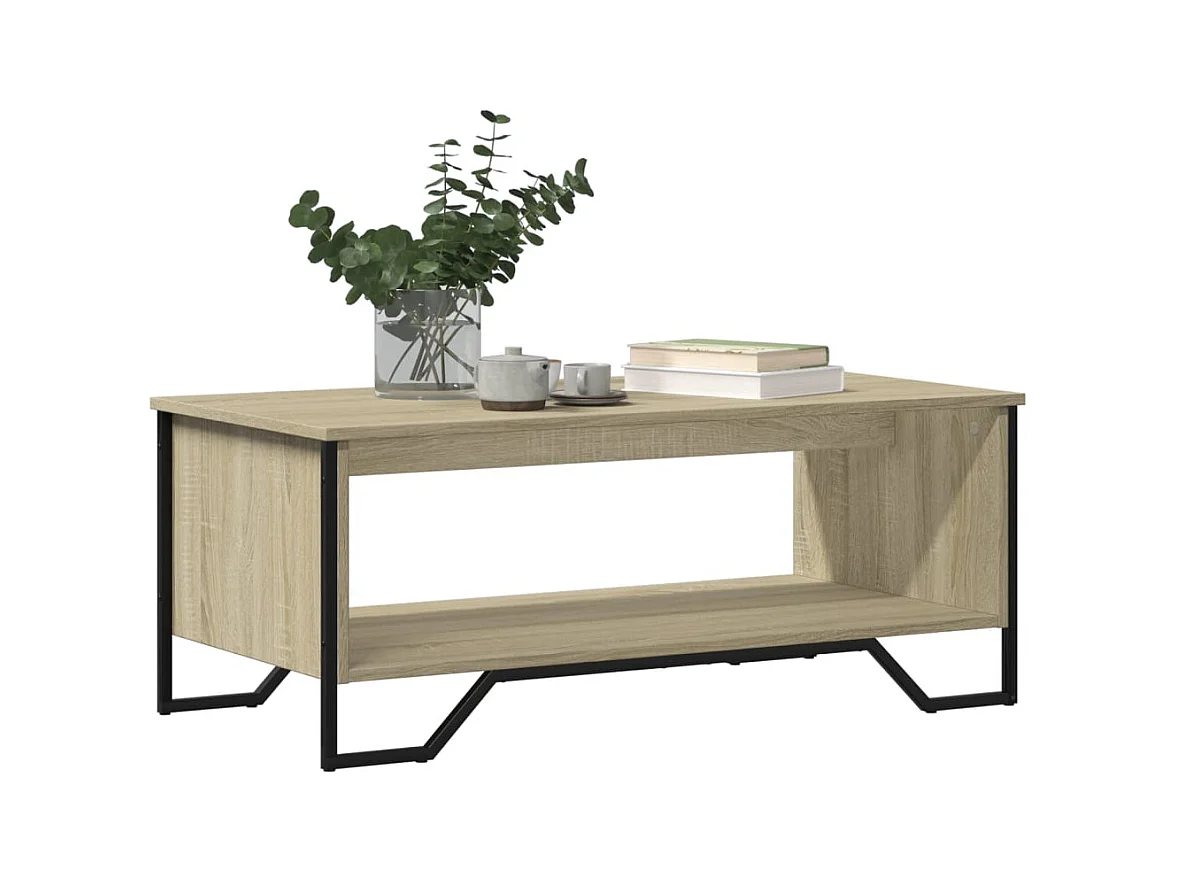 Table basse chêne sonoma 100x51x40 cm bois d'ingénierie