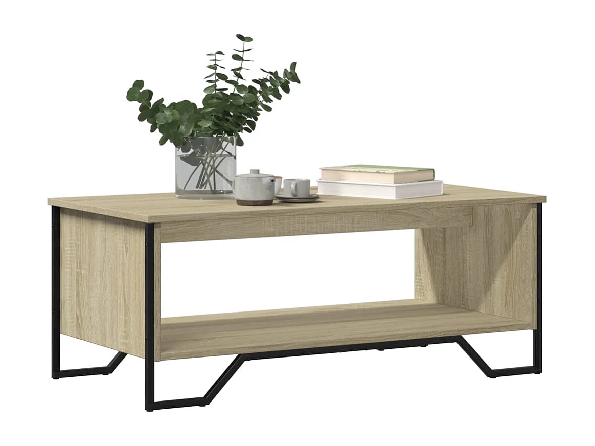Couchtisch aus Sonoma-Eiche 100x51x40 cm Holzwerkstoff