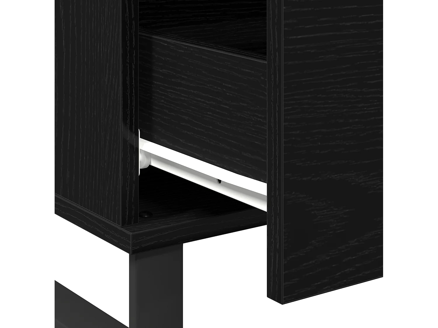 Table basse Bois noir 90x50x36,5 cm Bois d'ingénierie