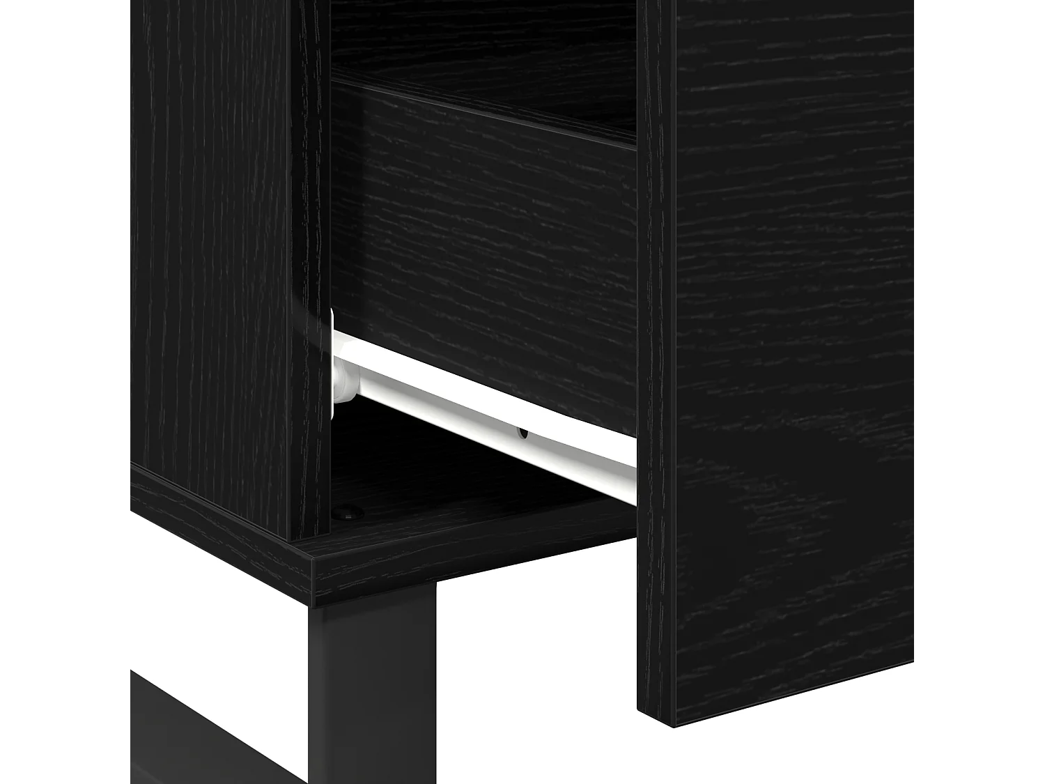 Table basse Bois noir 90x50x36,5 cm Bois d'ingénierie