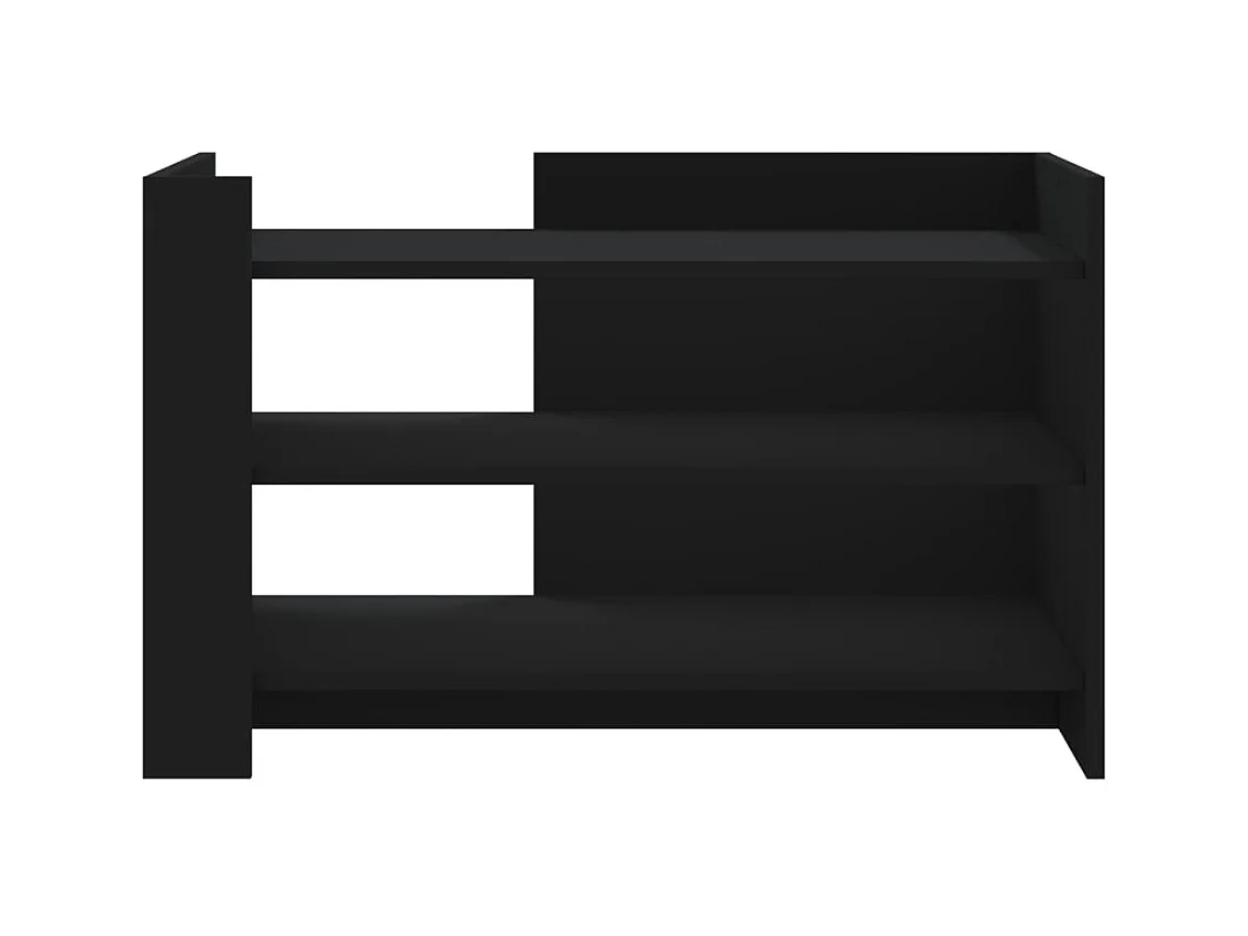 Table basse noir 80x50x50 cm bois d'ingénierie