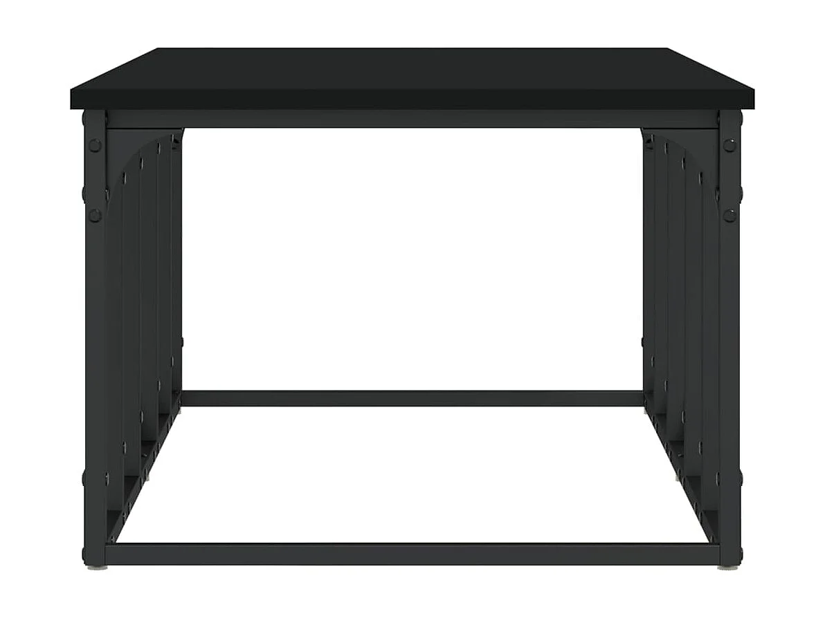 Table basse noir 100x50x35,5 cm bois d'ingénierie