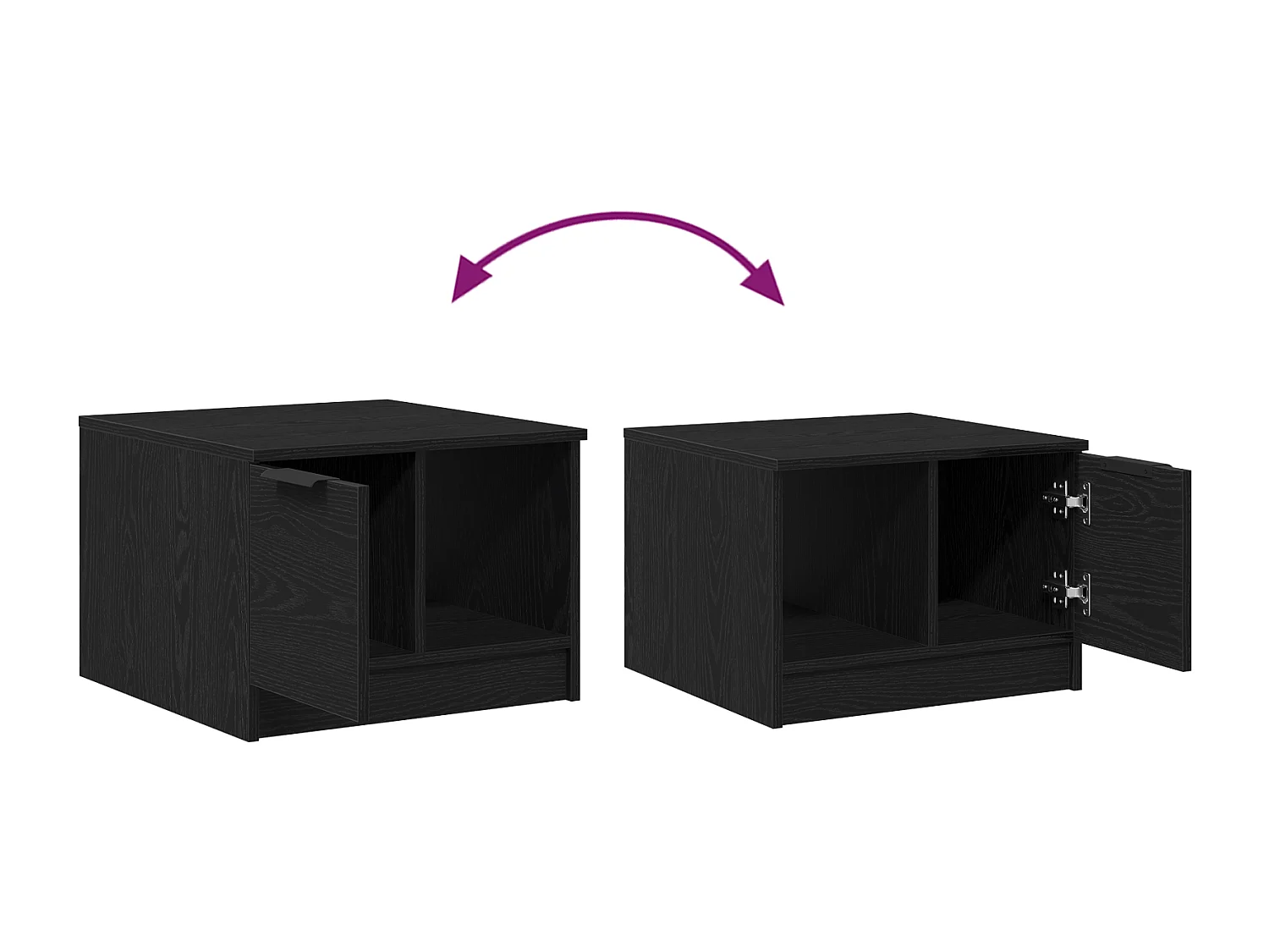 Table basse Chêne noir 50x50x36 cm Bois d'ingénierie