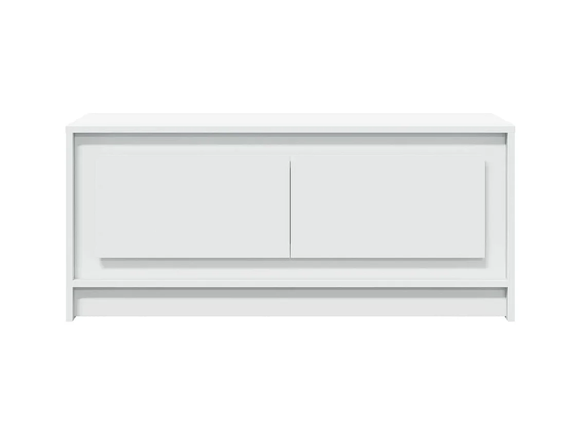 Table basse avec lumières LED blanc bois d'ingénierie