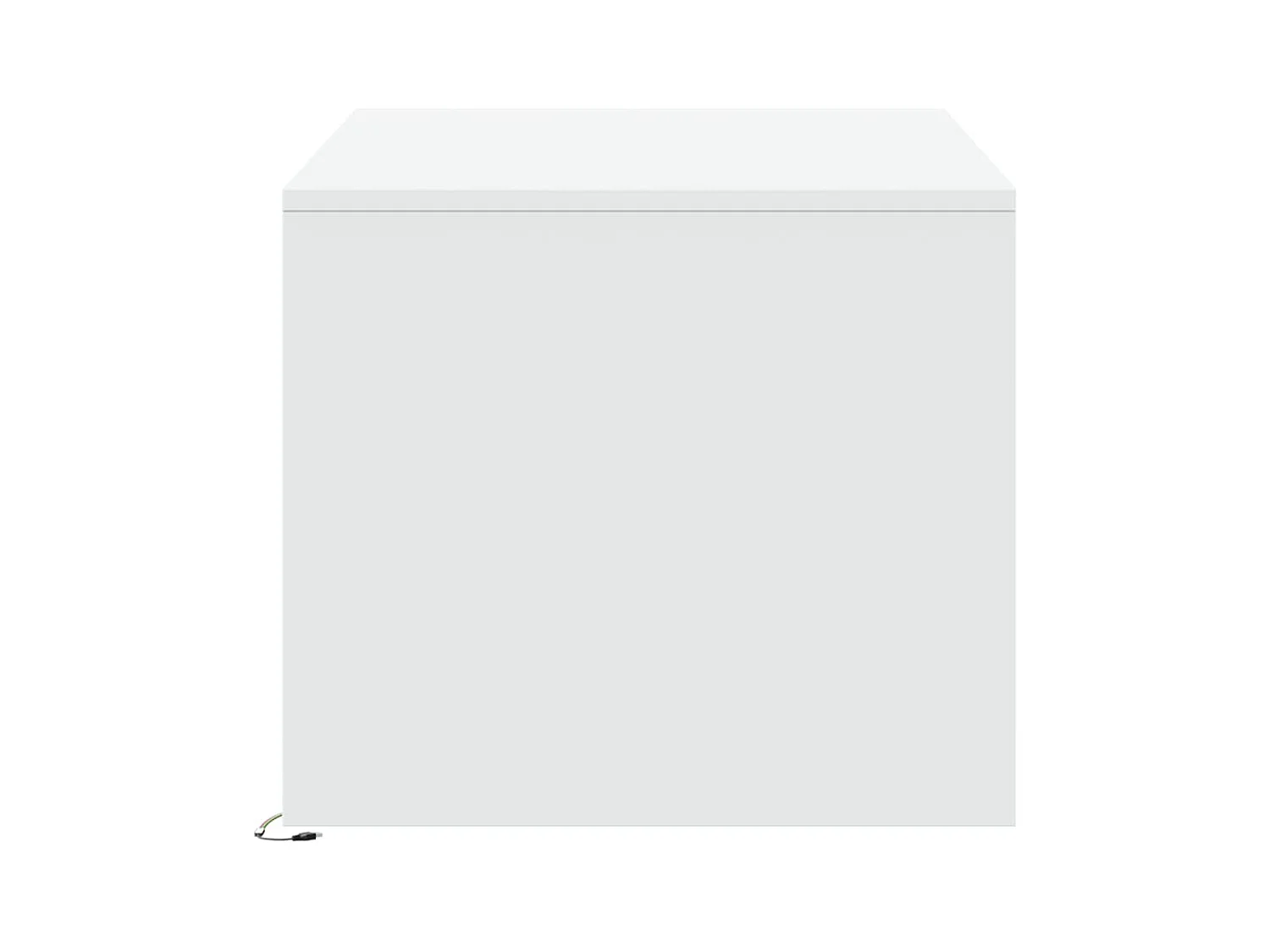 Table basse avec lumières LED blanc bois d'ingénierie