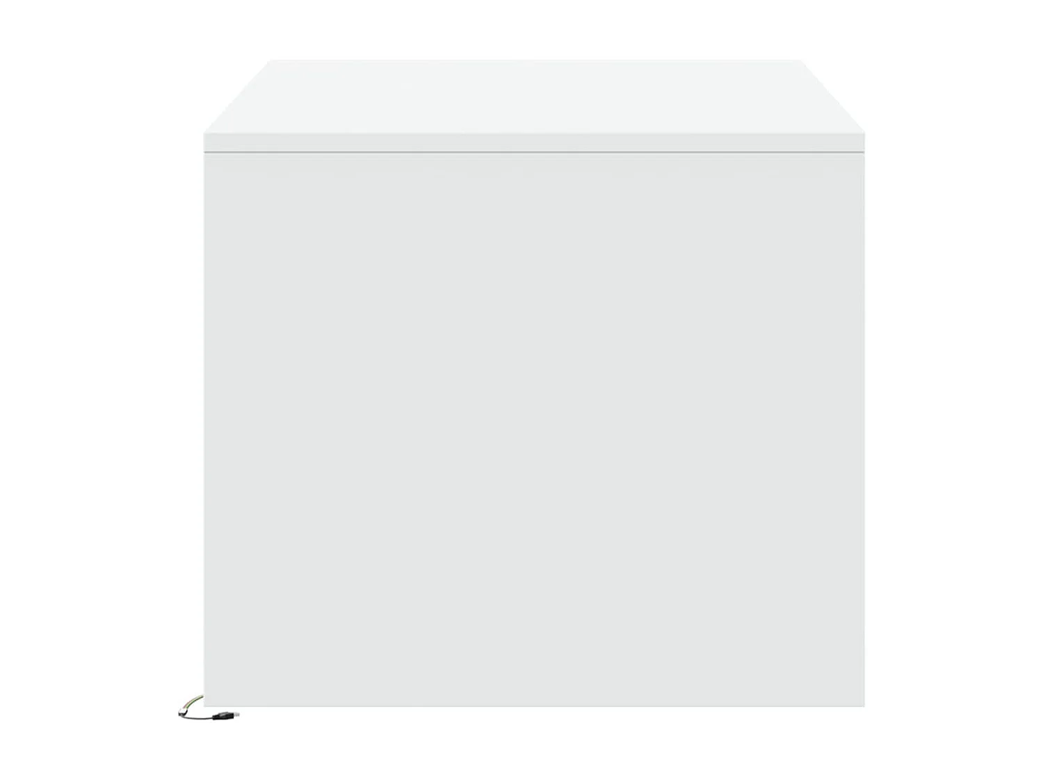 Table basse avec lumières LED blanc bois d'ingénierie