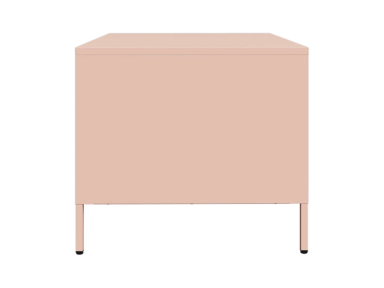 Tavolino rosa 101,5x50x43,5 cm in acciaio laminato a freddo