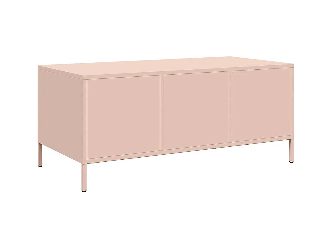 Roze salontafel 101,5x50x43,5 cm koudgewalst staal