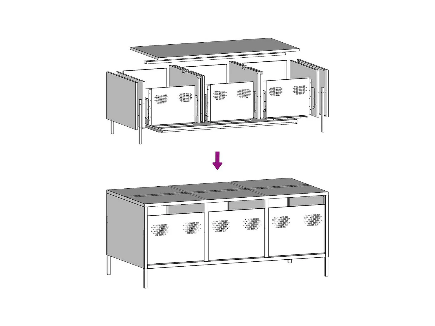 Roze salontafel 101,5x50x43,5 cm koudgewalst staal