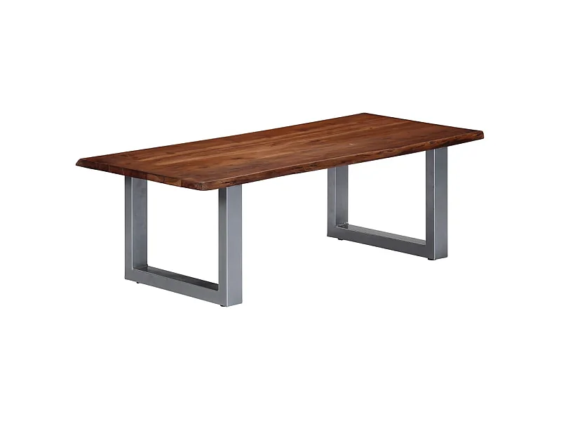 Table basse avec bord naturel 115x60x40 cm Bois d'acacia massif