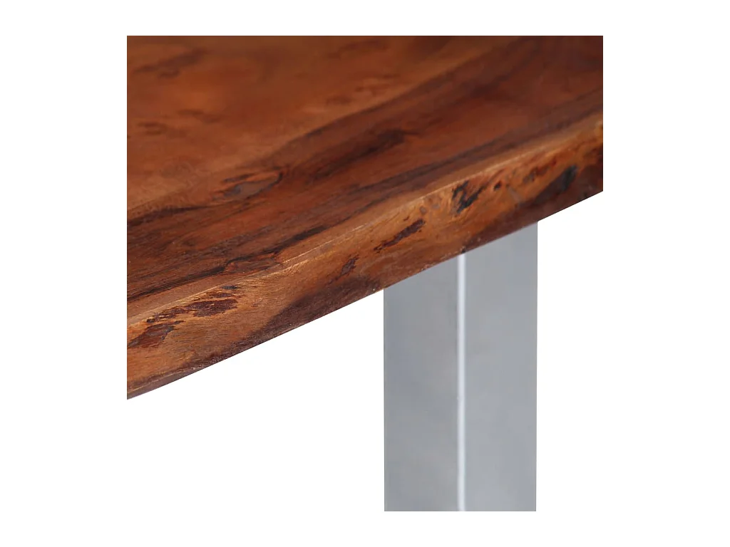 Table basse avec bord naturel 115x60x40 cm Bois d'acacia massif