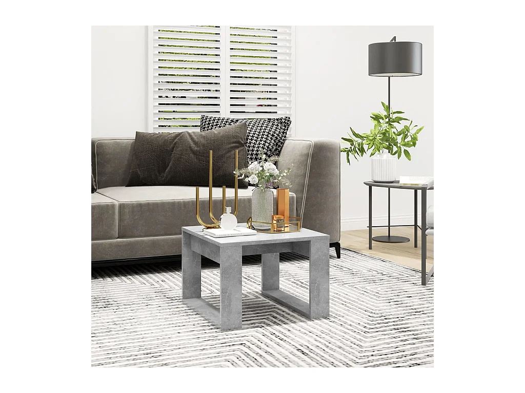 Table d'appoint Gris béton 50x50x35 cm Bois d’ingénierie