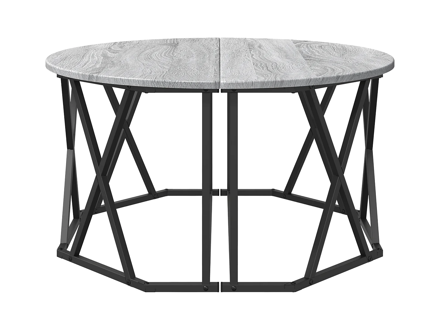 Table basse Gris Sonoma 80x80x42 cm en bois reconstitué